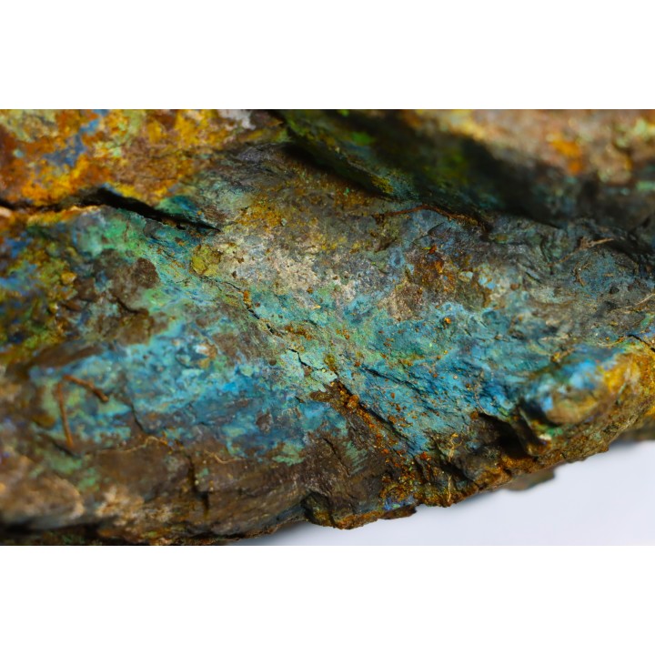 fossil wood with azurite malachite inclued