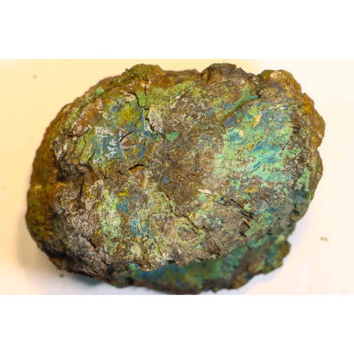 superbe bois fossile en azurite malachite