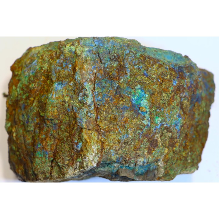 superbe bois fossile en azurite malachite