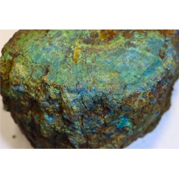 superbe bois fossile en azurite malachite