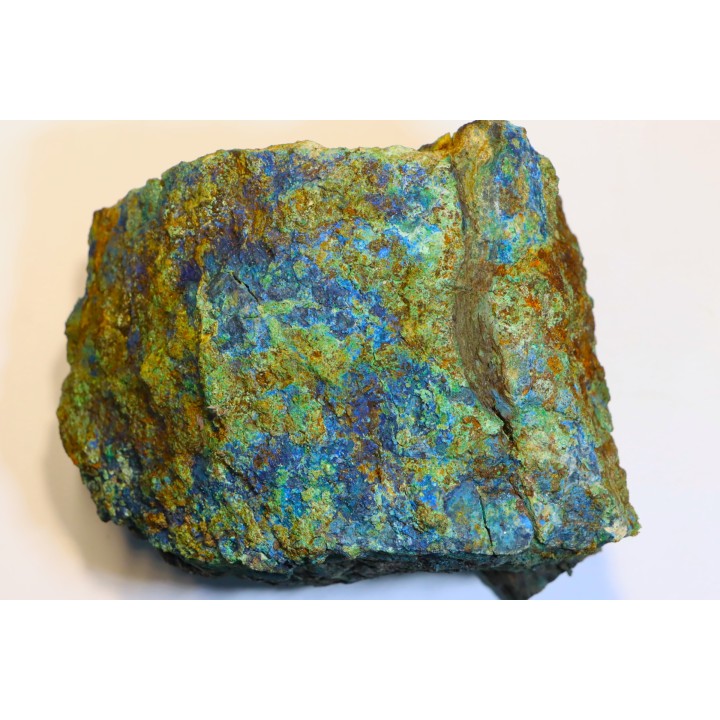 superbe bois fossile en azurite malachite