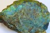 fossil wood with azurite malachite inclued