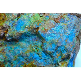 fossil wood with azurite malachite inclued