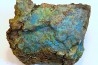 superbe bois fossile en azurite malachite