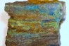 superbe bois fossile en azurite malachite