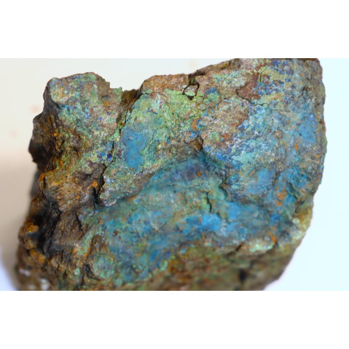 superbe bois fossile en azurite malachite