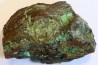 superbe bois fossile en azurite malachite
