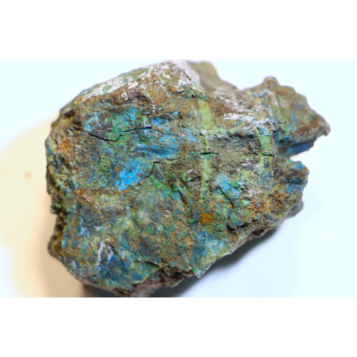 fossil wood with azurite malachite inclued