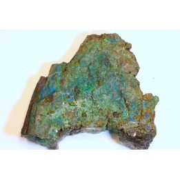 superbe bois fossile en azurite malachite