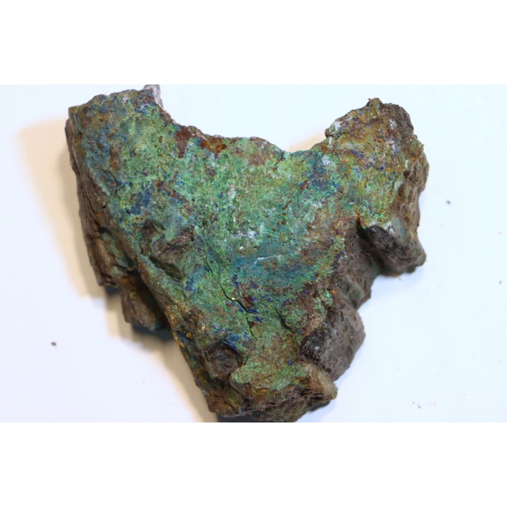 superbe bois fossile en azurite malachite