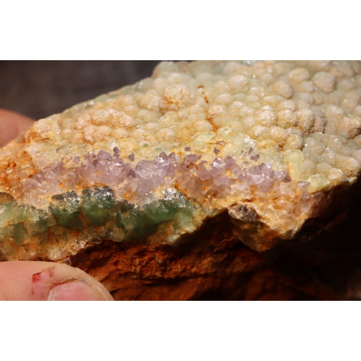 AMETHYSTE WITH botryoidal FLUORITE  Nancy Hanks Claim  Mesa Co., Colorado -USA