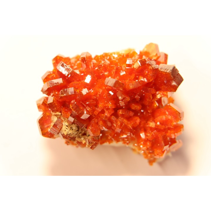 VANADINITE sur BARYTE// Mibladen, Morocco