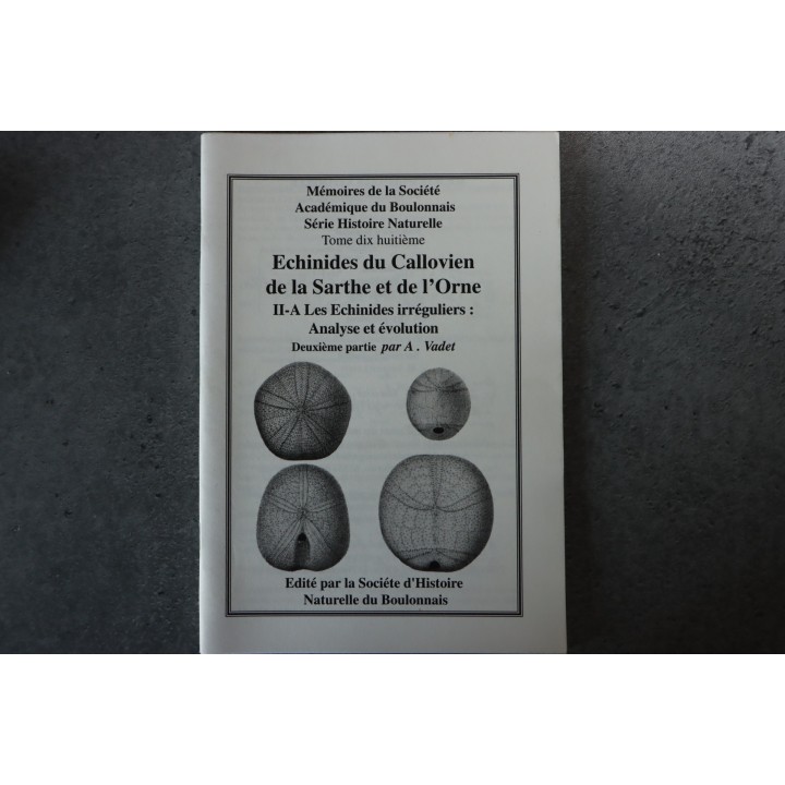 MSAB - A. Vadet & alii, 1997  Echinides du Callovien de la Sarthe et de l'Orne  Partie 2a: Les échinides irréguliers