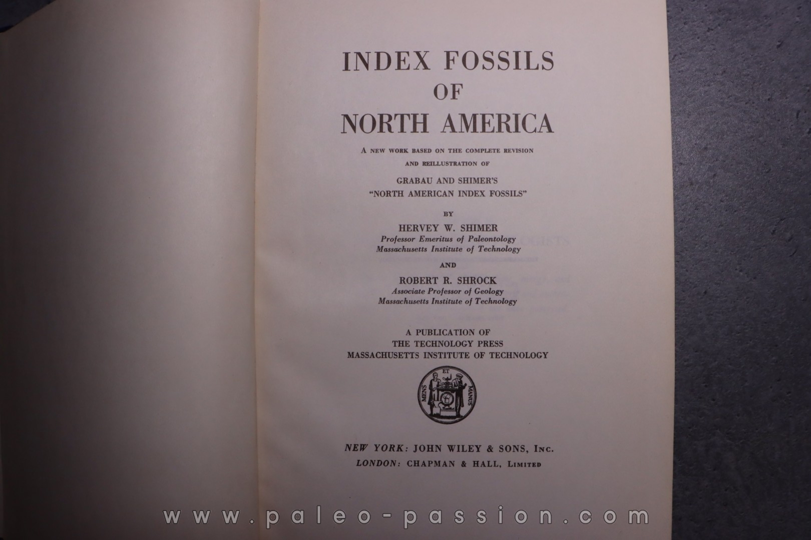 Shimer and Shrock: INDEX FOSSILS OF NORTH AMERICA