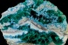 Belle dioptase et plancheite sciée/poli Mindouli, RD Congo