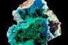Belle dioptase et plancheite  sciée/poli  Mindouli, RD Congo