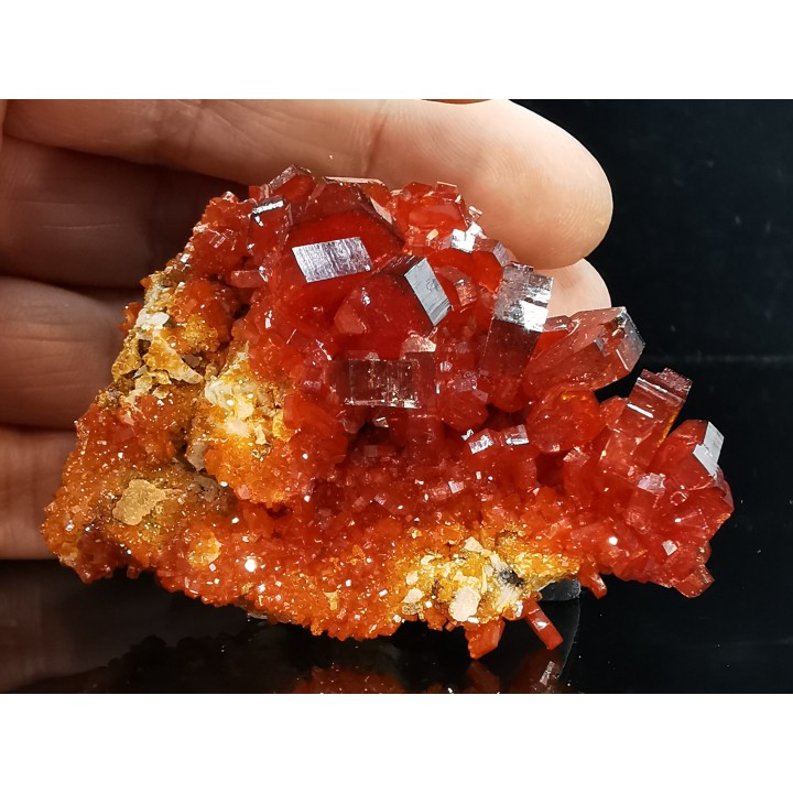 VANADINITE sur BARYTE// Mibladen, Morocco