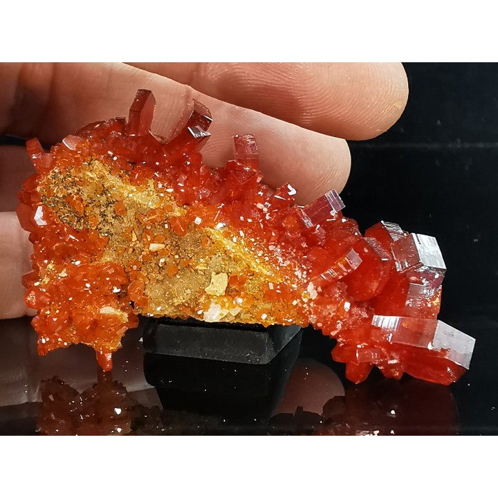 VANADINITE sur BARYTE// Mibladen, Morocco