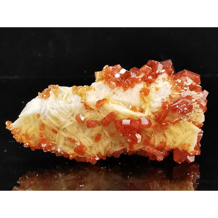 VANADINITE sur BARYTE// Mibladen, Morocco