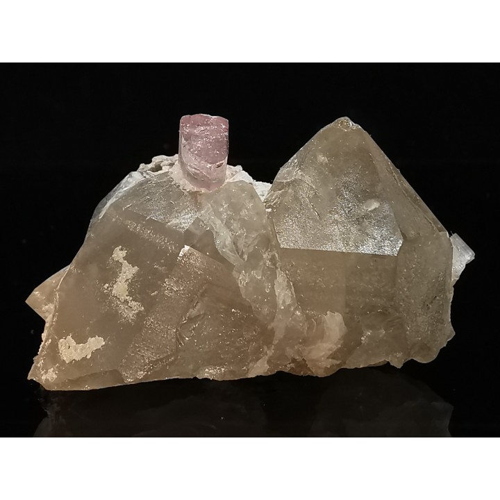 Tourmaline rubellite sur quartz  Pakistan