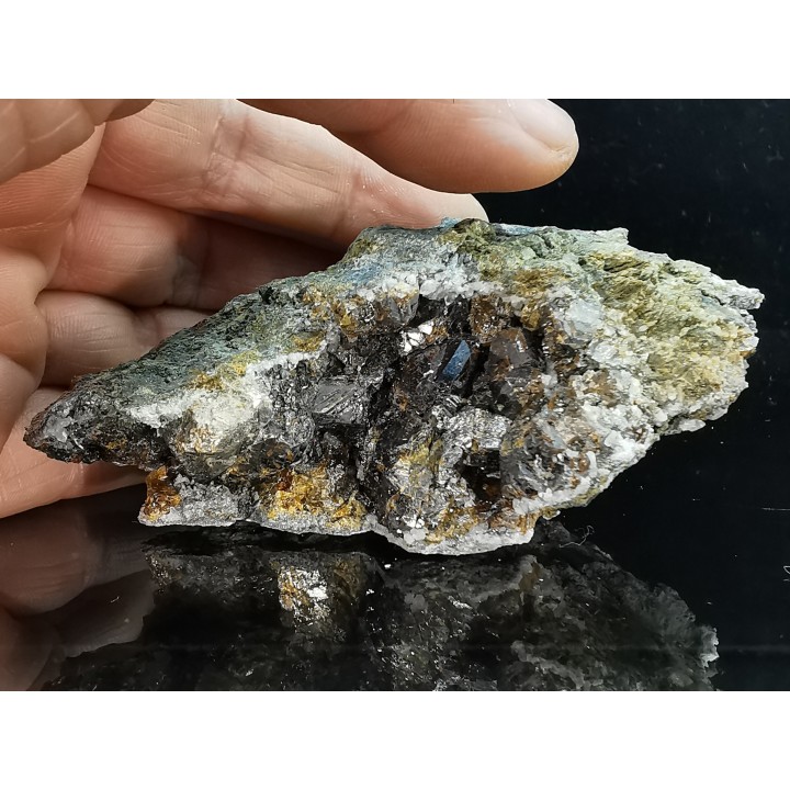 sphalerites orange avec quartz  haus Rappolstein vein,  Sainte Marie Aux Mines, Alsace - FRANCE