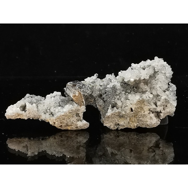 sphalerites orange avec quartz  haus Rappolstein vein,  Sainte Marie Aux Mines, Alsace - FRANCE