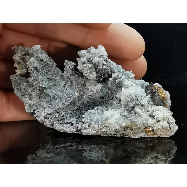sphalerites orange avec quartz  haus Rappolstein vein,  Sainte Marie Aux Mines, Alsace - FRANCE