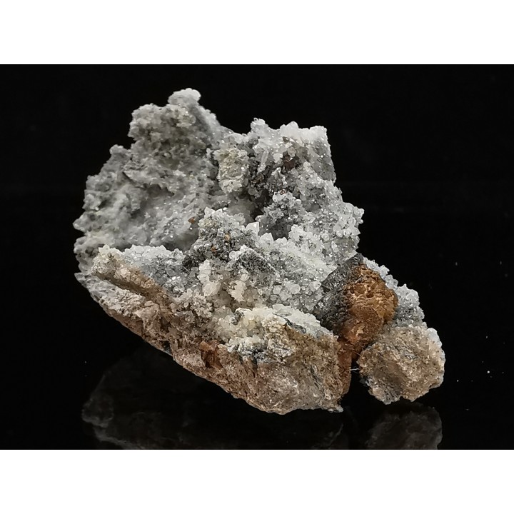 sphalerites orange avec quartz  haus Rappolstein vein,  Sainte Marie Aux Mines, Alsace - FRANCE