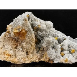 sphalerites orange avec quartz  haus Rappolstein vein,  Sainte Marie Aux Mines, Alsace - FRANCE