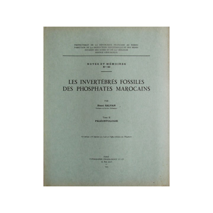 LES INVERTEBRES FOSSILES DS PHOSPHATES MAROCAINS