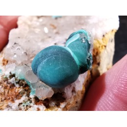 Malachite - Quartz  Bouque payrol, Camares,  Aveyron,  France