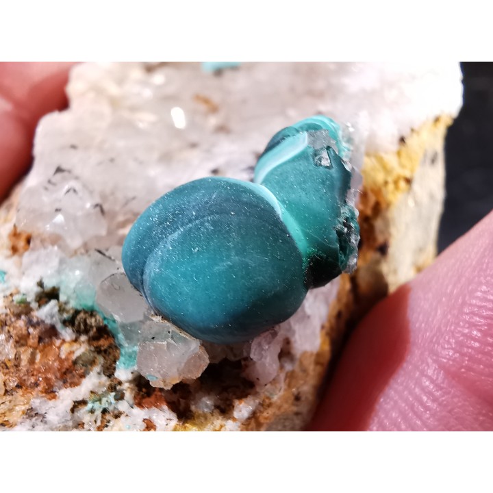 Malachite - Quartz  Bouque payrol, Camares,  Aveyron,  France