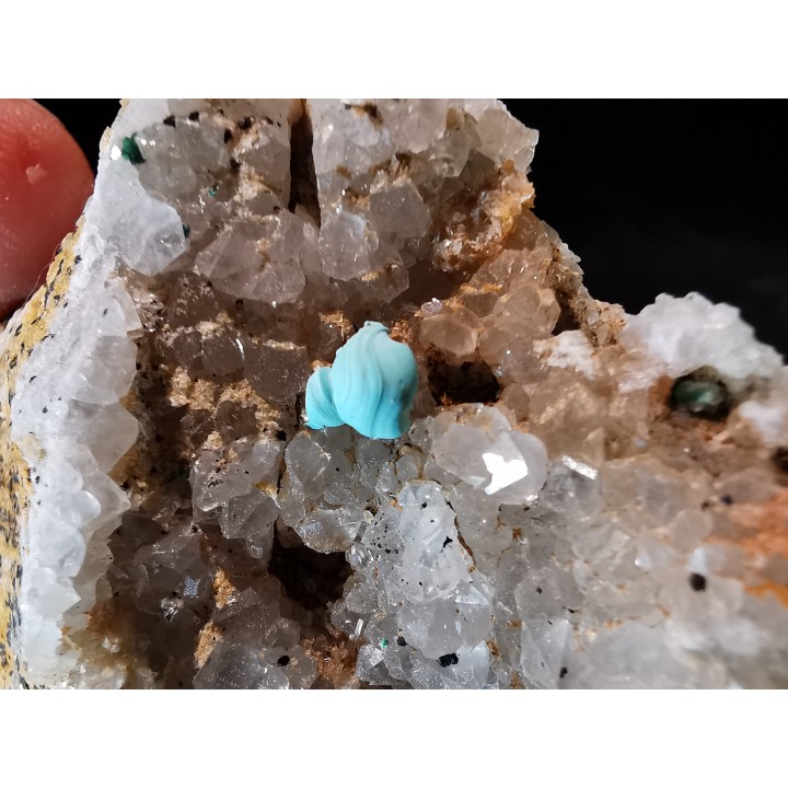 Malachite - Quartz  Bouque payrol, Camares,  Aveyron,  France