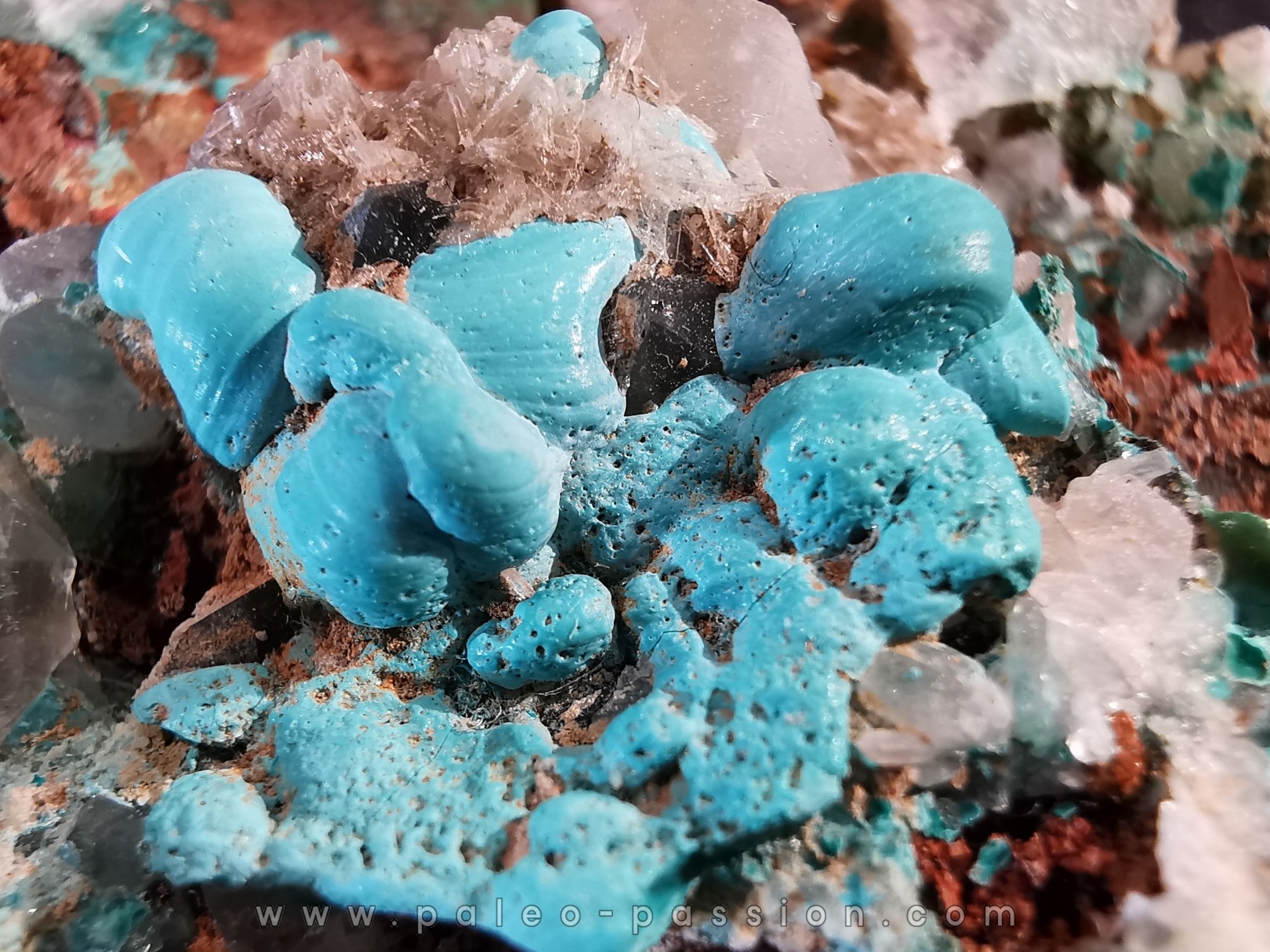 Malachite - Quartz Bouque payrol, Camares, Aveyron, France
