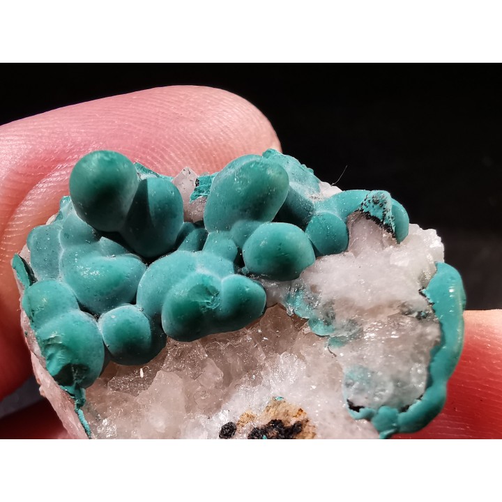 Malachite - Quartz  Bouque payrol, Camares,  Aveyron,  France