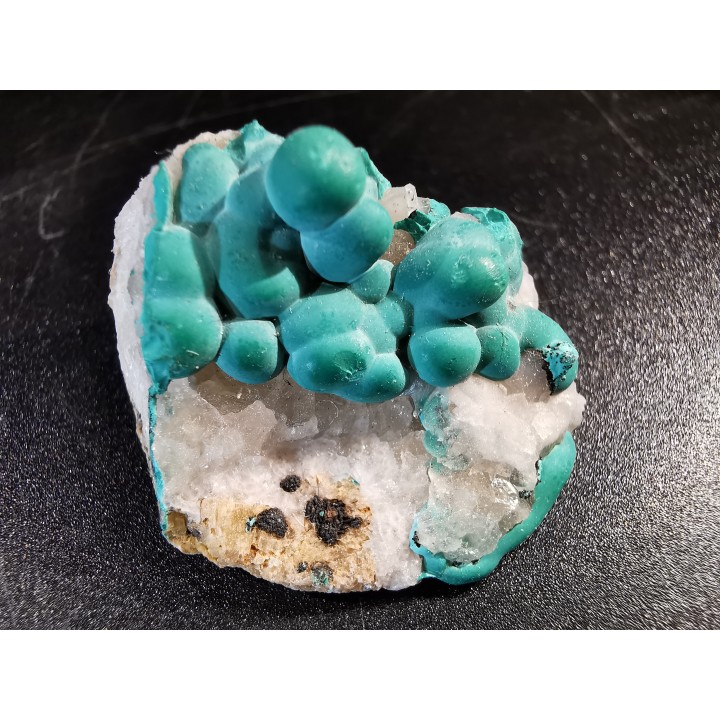 Malachite - Quartz  Bouque payrol, Camares,  Aveyron,  France