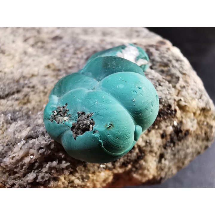 Malachite - Quartz  Bouque payrol, Camares,  Aveyron,  France