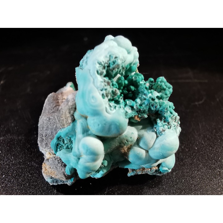 Malachite - Quartz  Bouque payrol, Camares,  Aveyron,  France