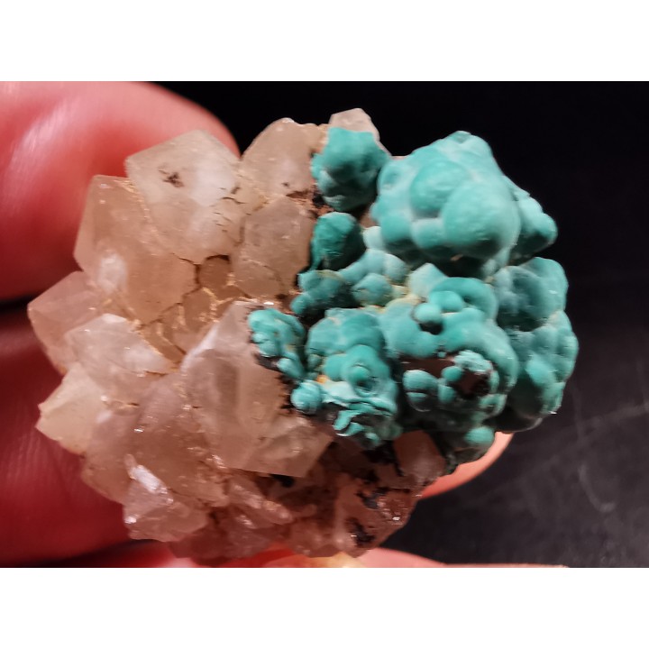 Malachite - Quartz  Bouque payrol, Camares,  Aveyron,  France