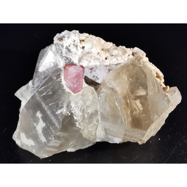 Tourmaline rubellite sur quartz  Pakistan