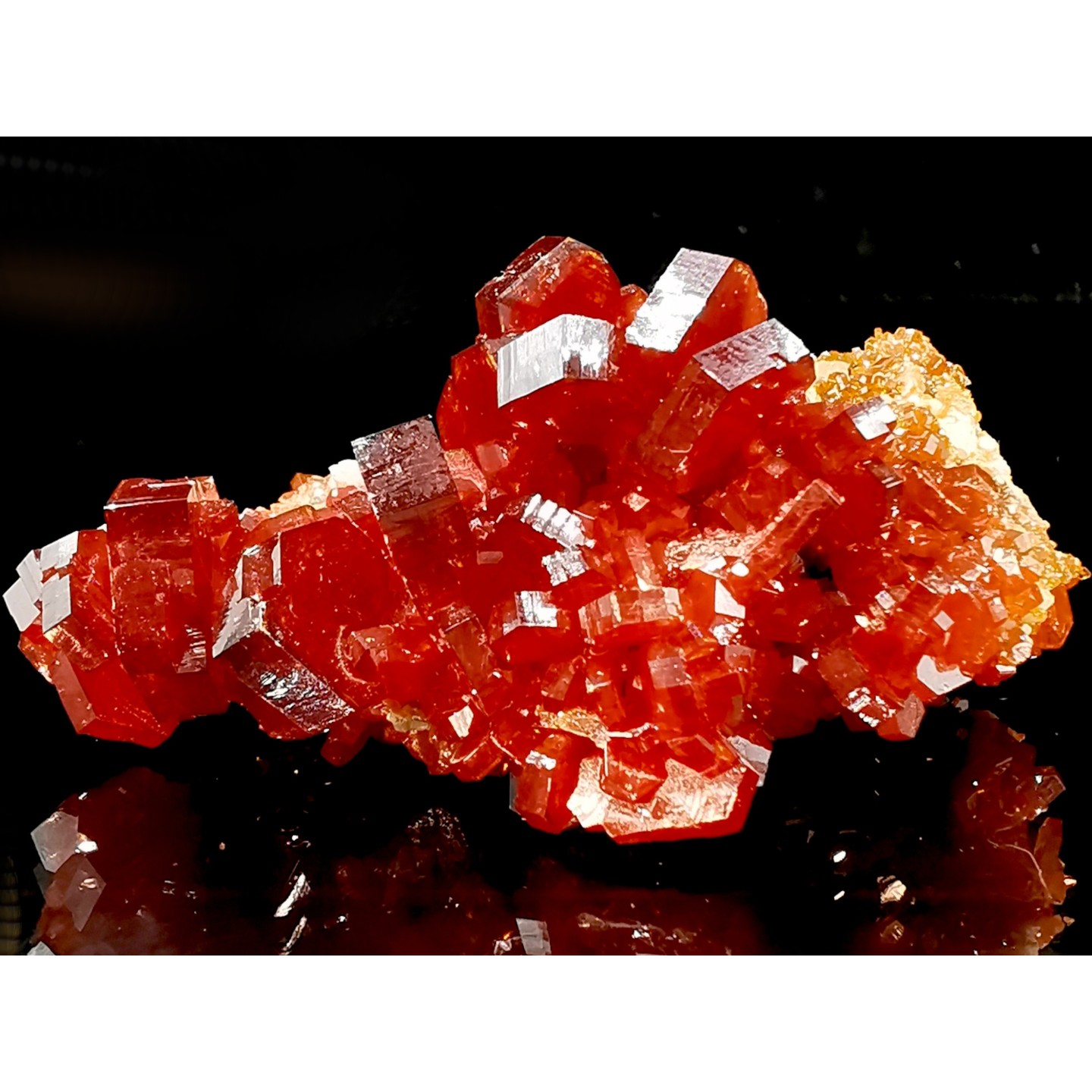 Vanadinite バナジン鉱 Bouggar mine, Morocco Vanadinite バナジン鉱 Bouggar mine, Morocco Vanadinite from Morocco