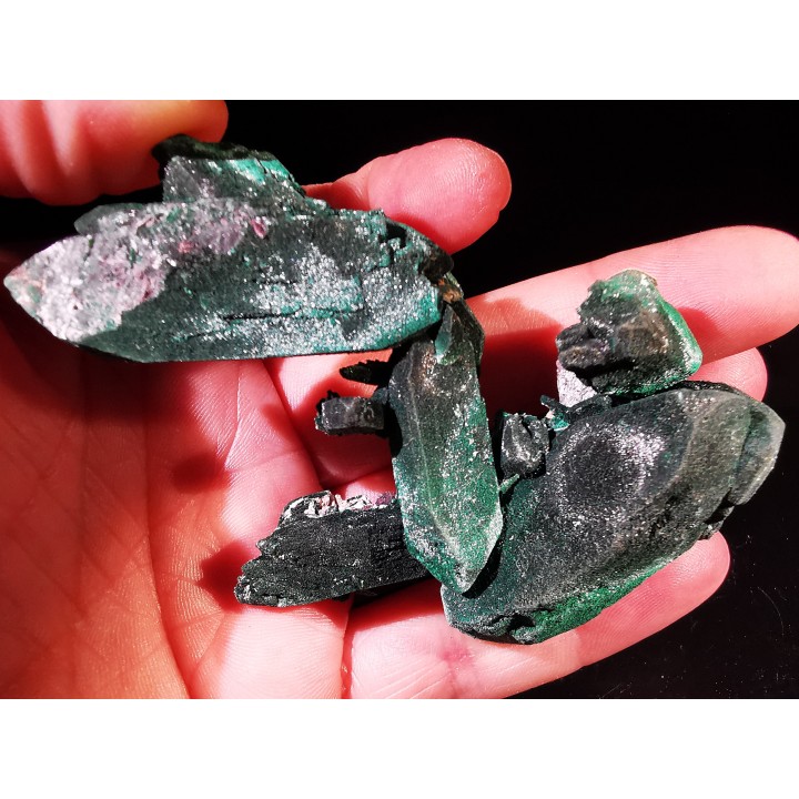 association de cristaux biterminés de Malachite   Tsuneb, Namibie