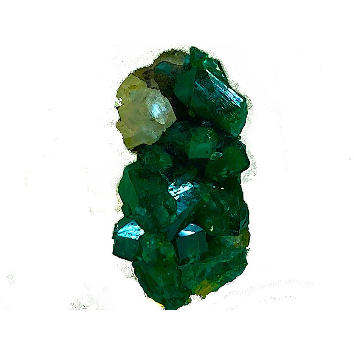 TOP! CALCITE on DIOPTASE  - Mindouli, RD Congo