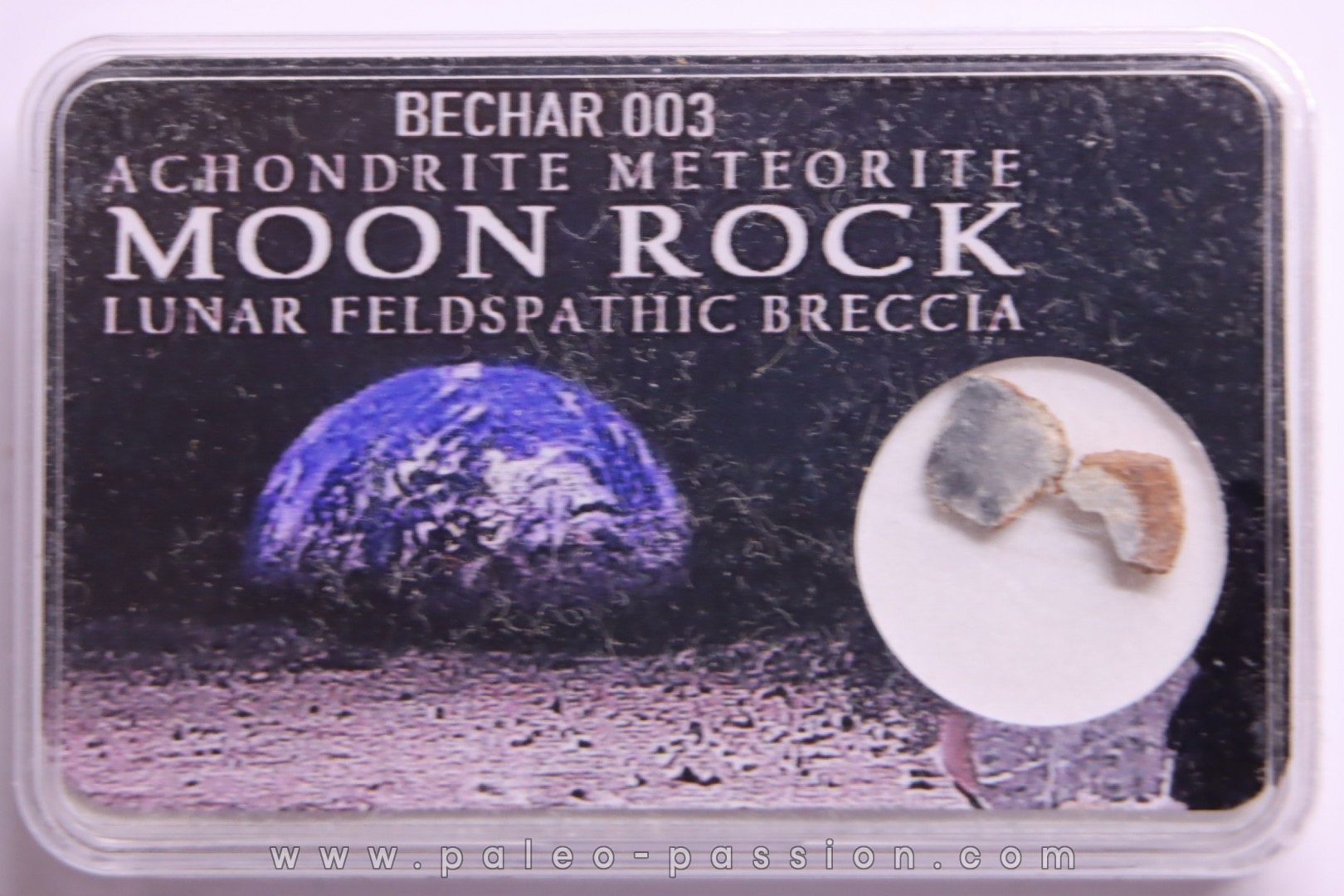 Météorite: Lunar bréche feldspath - Bechar003