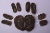 set of 5 nodules pennsylvanian (carboniferous) Carbondale Fmt - Mazon creek - Illinois - USA