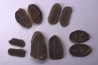 set of 5 nodules pennsylvanian (carboniferous) Carbondale Fmt - Mazon creek - Illinois - USA