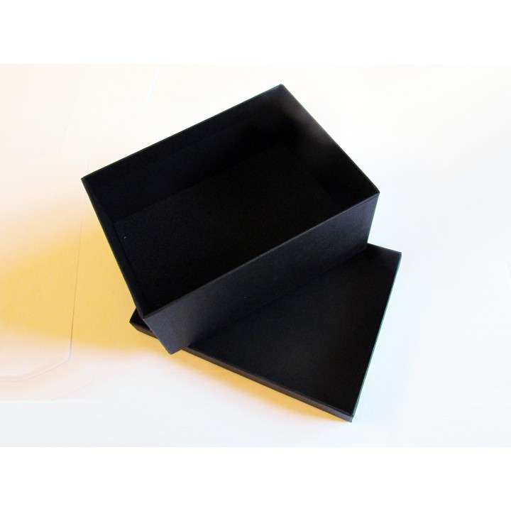 coffret cartonné noir (B09) pour presentation de  fossiles ou mineraux