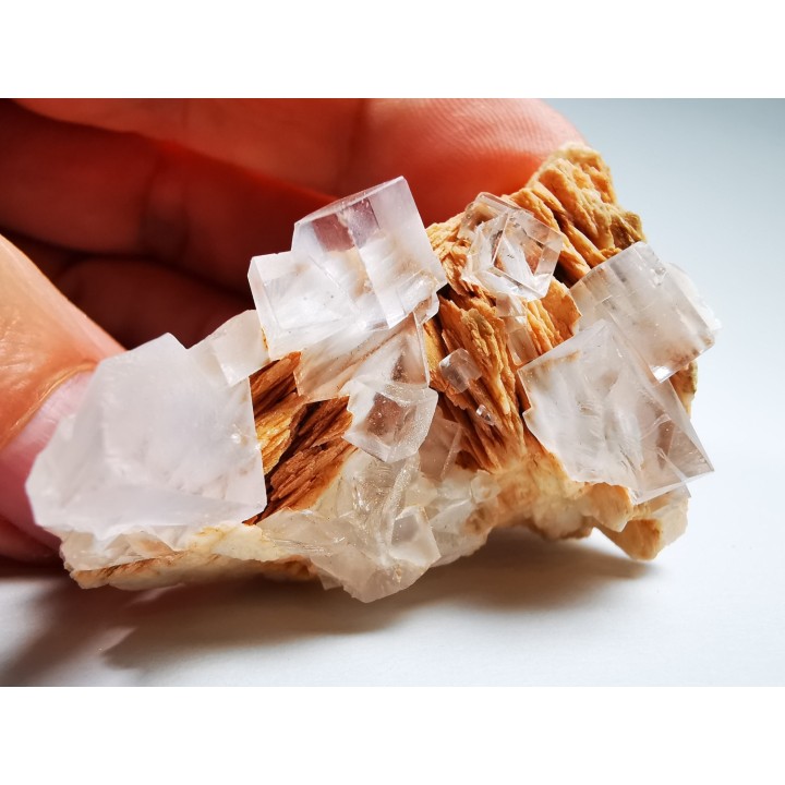 fluorite incolore et baryte de Berbes, Espagne