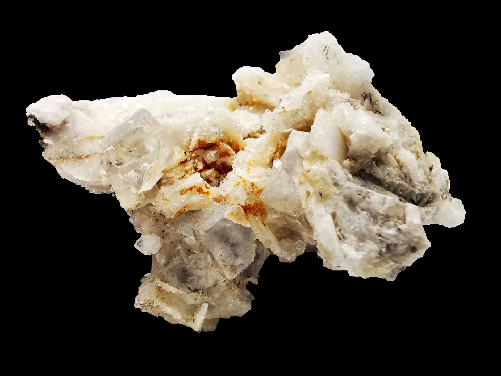 fluorite incolore et baryte de Berbes, Espagne