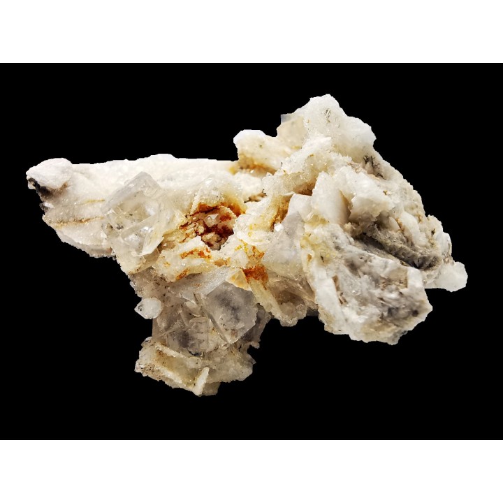 Colorless fluorite and barite , Berbes, Spain